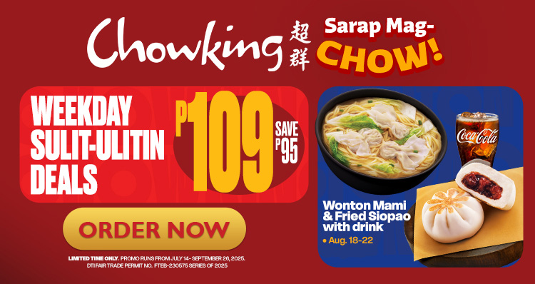Chowking Sulit Ulitin Weekday Deals Promo